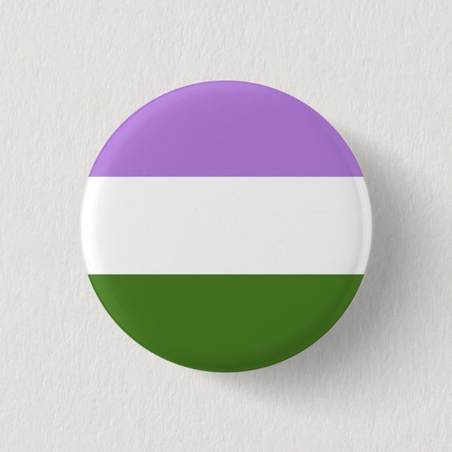 Könsqueer Flagga HBTQ  Knapp (Framsida)