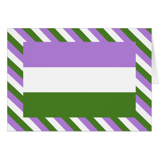 Könsqueer-prideflagga Hälsningskort (Framsidan Horizontal)