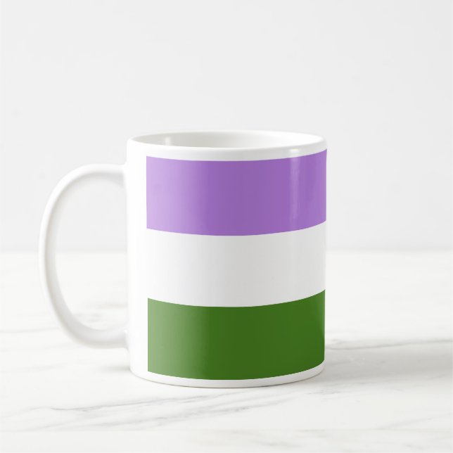 Könsqueer-prideflagga Kaffemugg (Vänster)
