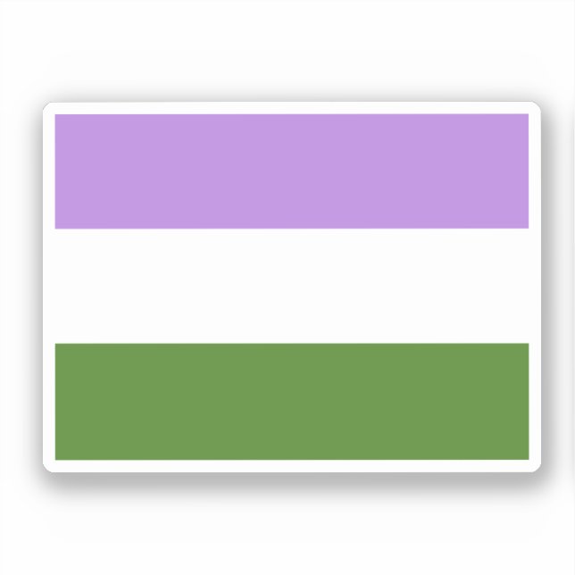 Könsqueer-prideflagga Klistermärken (Framsida)