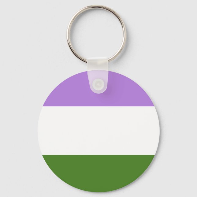 Könsqueer-prideflagga Nyckelring (Framsida)