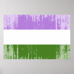 Könsqueer-prideflagga Poster