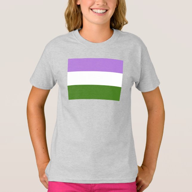 Könsqueer-prideflagga T Shirt (Framsida)