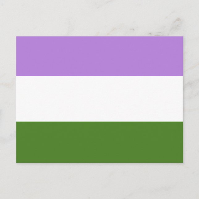 Könsqueer-prideflagga Vykort (Framsida)