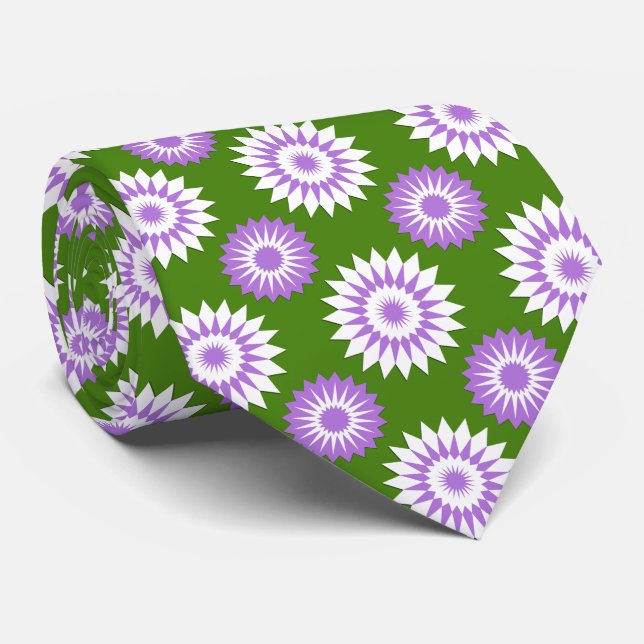 Könsqueer stoltighetsflagga / grönt blommönster slips (Rullad)