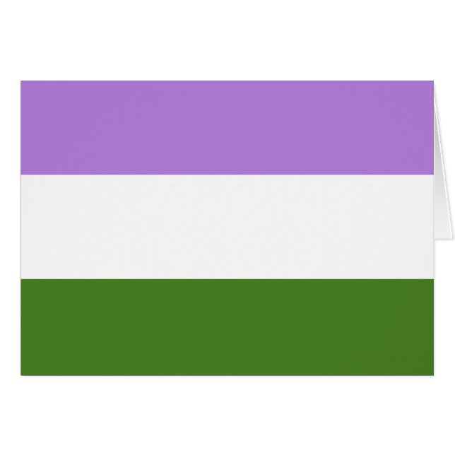 Könsqueer stoltighetsflagga hälsningskort (Framsidan Horizontal)