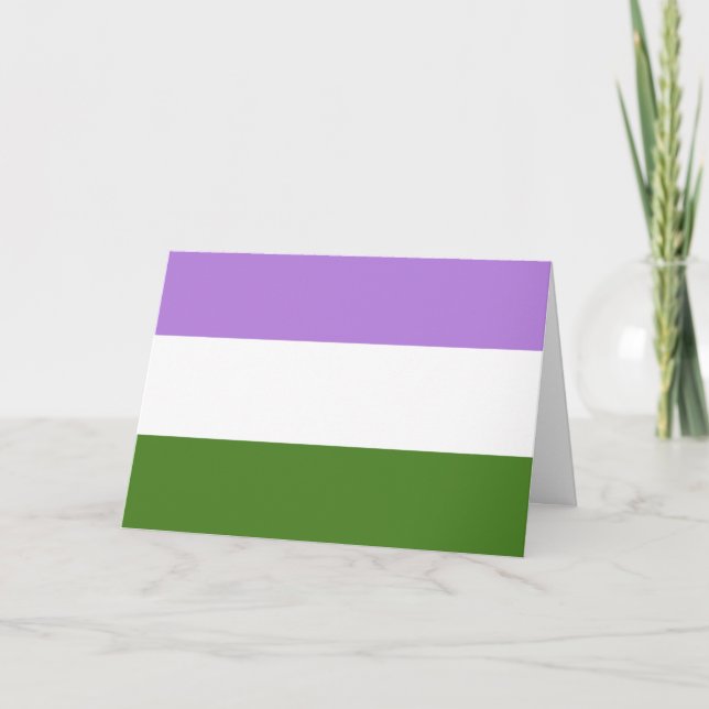 Könsqueer stoltighetsflagga kort (Framsida)