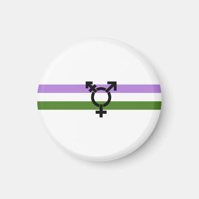 Könsqueer stoltighetsflagga magnet (Framsidan)