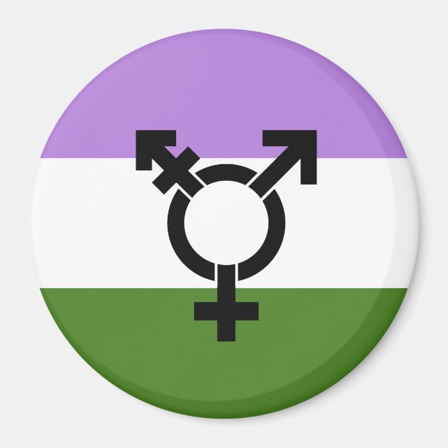 Könsqueer stoltighetsflagga magnet (Framsidan)