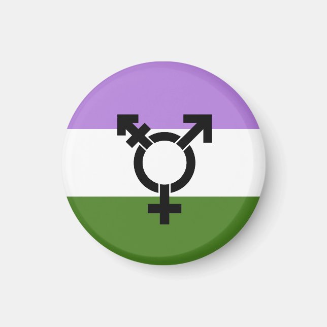 Könsqueer stoltighetsflagga magnet (Framsidan)