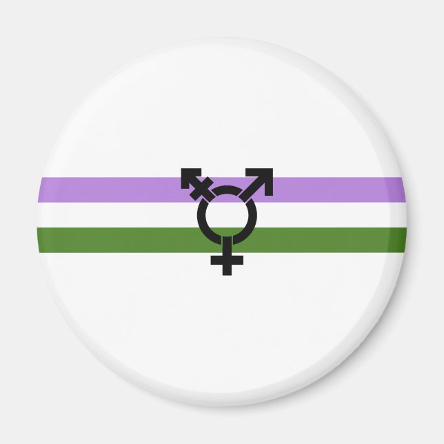 Könsqueer stoltighetsflagga magnet (Framsidan)