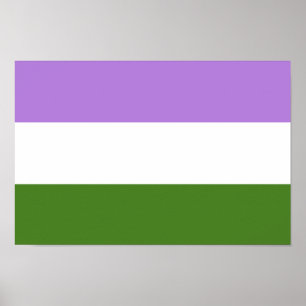 Könsqueer stoltighetsflagga poster