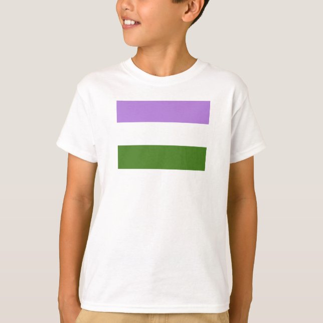 Könsqueer stoltighetsflagga t shirt (Framsida)