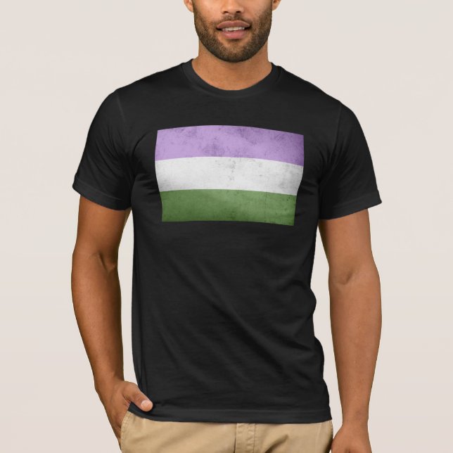 Könsqueer stoltighetsflagga t-shirt (Framsida)