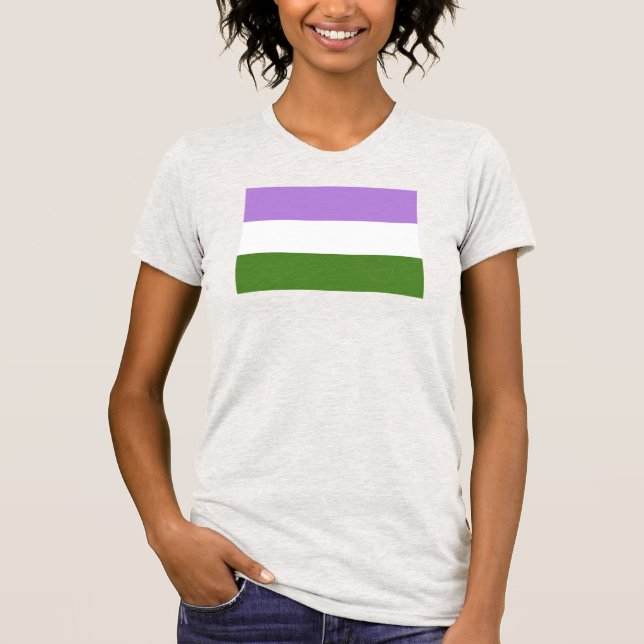 Könsqueer stoltighetsflagga t shirt (Framsida)
