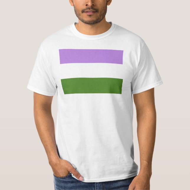 Könsqueer stoltighetsflagga t shirt (Framsida)