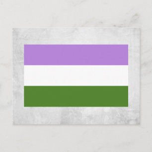 Könsqueer stoltighetsflagga vykort