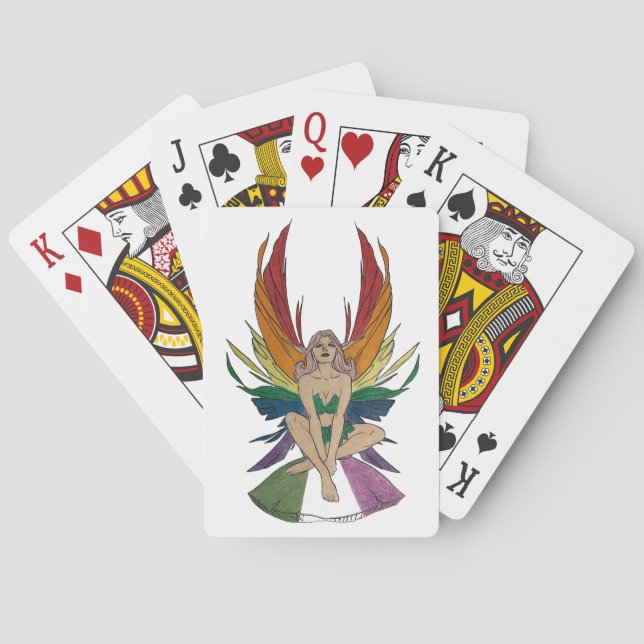 Könsqueerälva Casinokort (Baksidan)