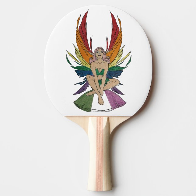 Könsqueerälva Pingisracket (Framsidan)