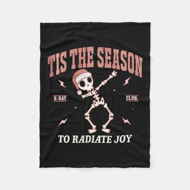 Könsradiolog Jul - Joy Rad Tech Radiolog Fleecefilt (Framsidan)