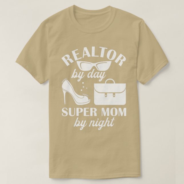 Könsrealtor per dag Toppen Mamma efter nattverksta T Shirt (Design framsida)