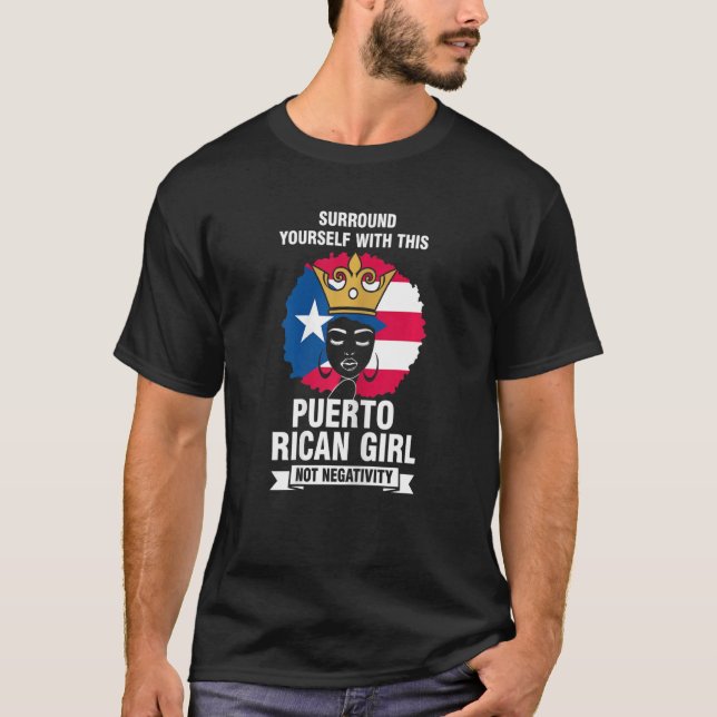 Könsrunda dig själv Puerto Rican Girl Perto R T Shirt (Framsida)