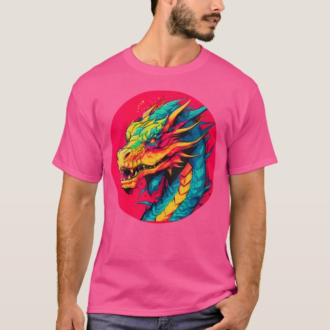 Könssegment Dragon Delight Vibrant Dragon T Asian T Shirt (Framsida)