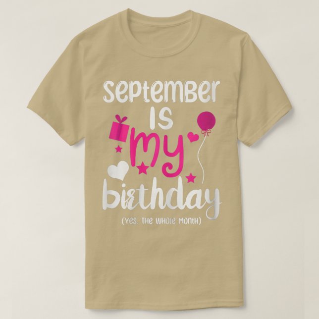 Könsseptember är min födelsedag Jorden T Shirt (Design framsida)