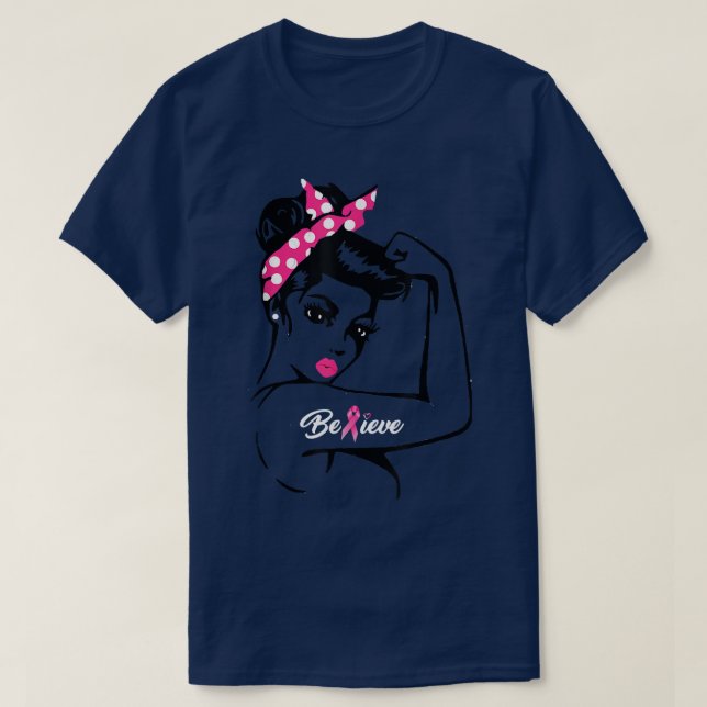 Könssjukdomskänsla bära rosa  krigare bröstcancer  t shirt (Design framsida)