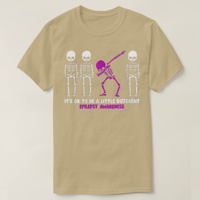 Könsskillnader Skeleton Epilepsy Medvetenhet Mamma T Shirt (Design framsida)