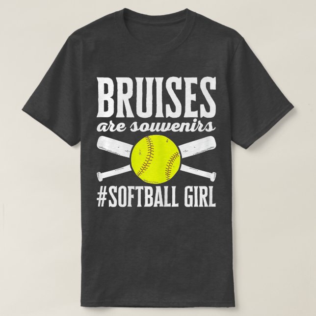 Könssoftball Player Funny Bruises är Souvenirer T Shirt (Design framsida)