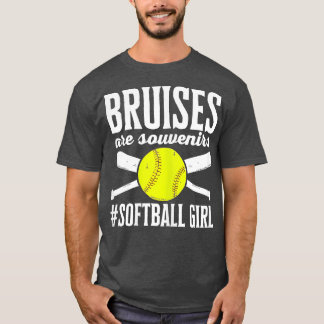 Könssoftball Player Funny Bruises är Souvenirer T Shirt