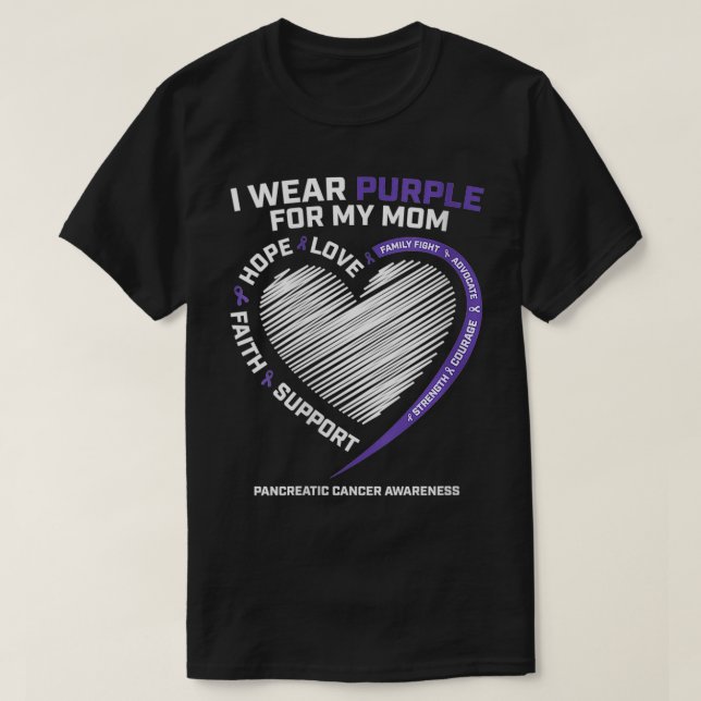 Könsstöd i Bärans Lila för min Mamma-bukspottkörte T Shirt (Design framsida)