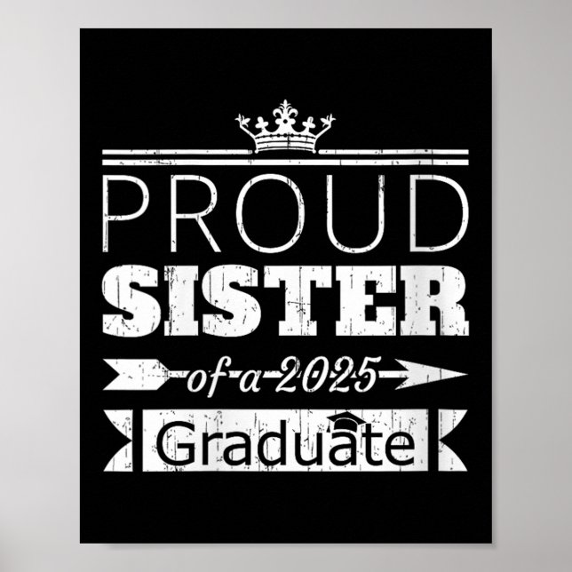 Könsstolta syster till en 2025-Student-bror Syrran Poster (Framsidan)
