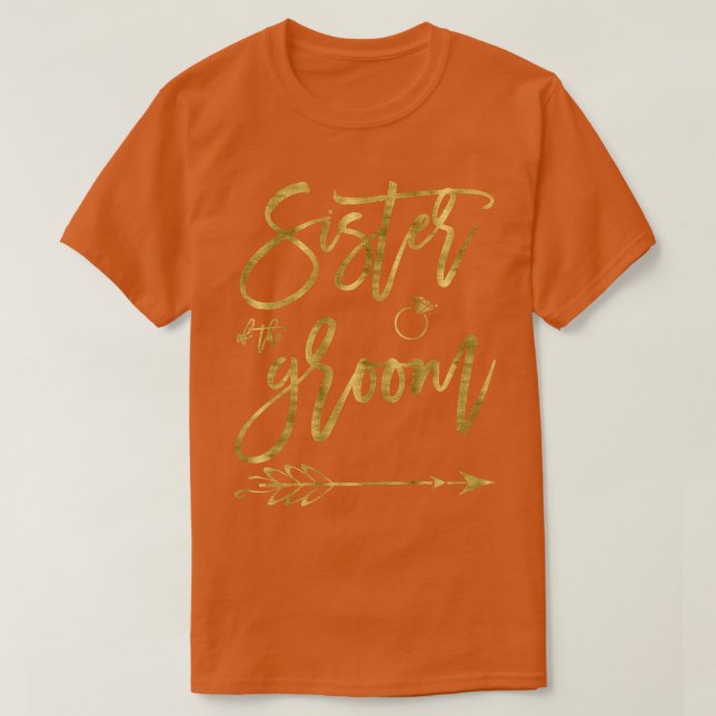 Könssyster av Bride Shirt med Mörk Yello T (Design framsida)