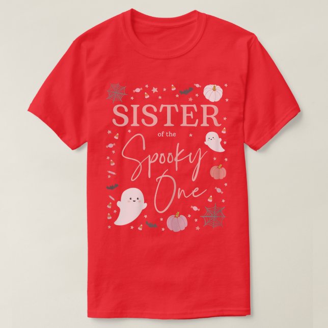 Könssyster på "Spooky One Girl First Birthda" T Shirt (Design framsida)