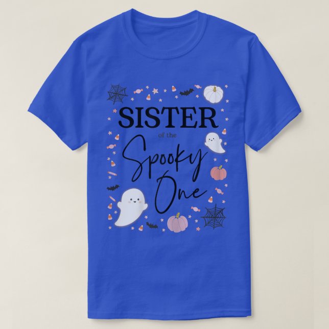 Könssyster på "Spooky One Girl First Birthda" T Shirt (Design framsida)