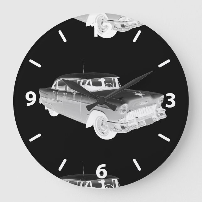 Konst 1955 för Chevrolet Bel Air klassikerbil Stor Klocka (Framsida)