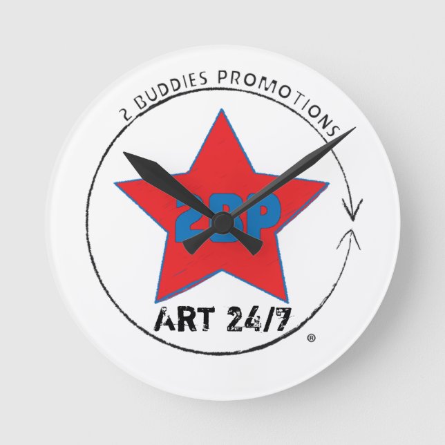 Konst 24/7 rund klocka (Framsida)