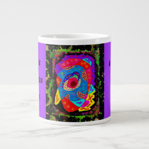 Konst älskare abstrakt design jumbo mugg