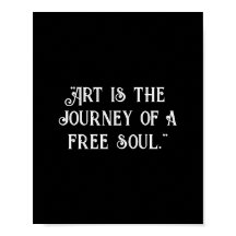 Konst är en fri själs färd. Anpassa svart