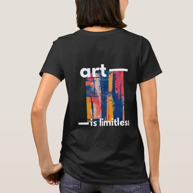 Konst är en obegränsad abstrakt design t shirt (Baksida)