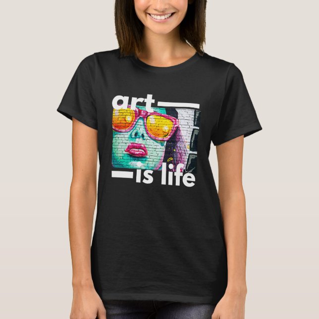 Konst är Liv specialdesignat T Shirt (Framsida)