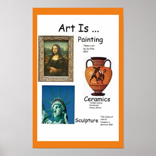 Konst är målning, keramik, skulptur (2/4) poster