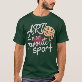 Konst är min favorit sport Röd Splash vintage T Shirt