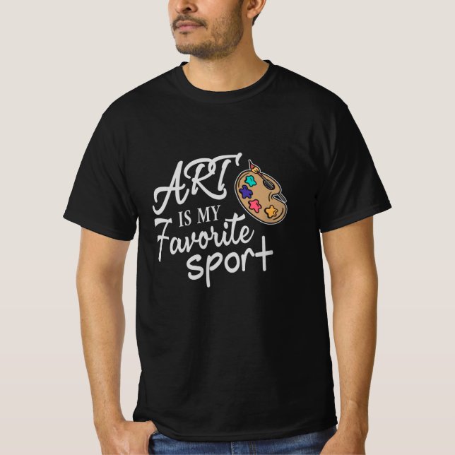 Konst är min favorit sport t shirt (Framsida)