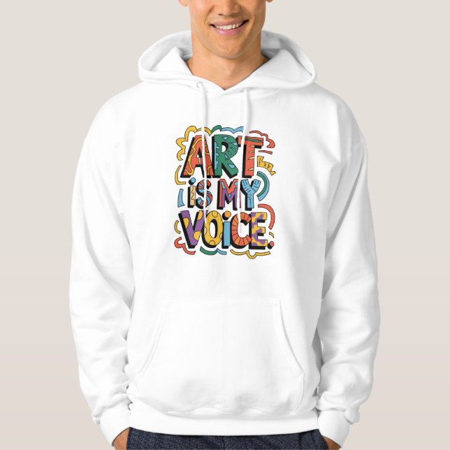 Konst är min röst – djärvt uttryck genom färg hoodie (Framsida)