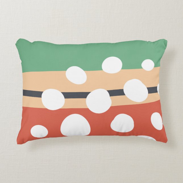 Konst av bohemisk abstrakt, färgformer prydnadskudde (Framsidan)