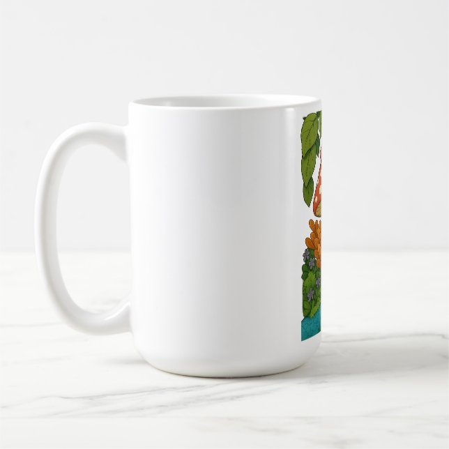 Konst av botanisk natur kaffemugg (Vänster)