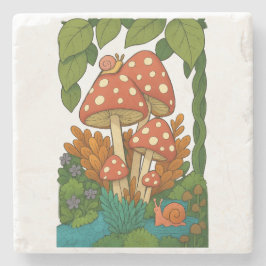 Konst av botanisk natur stenunderlägg